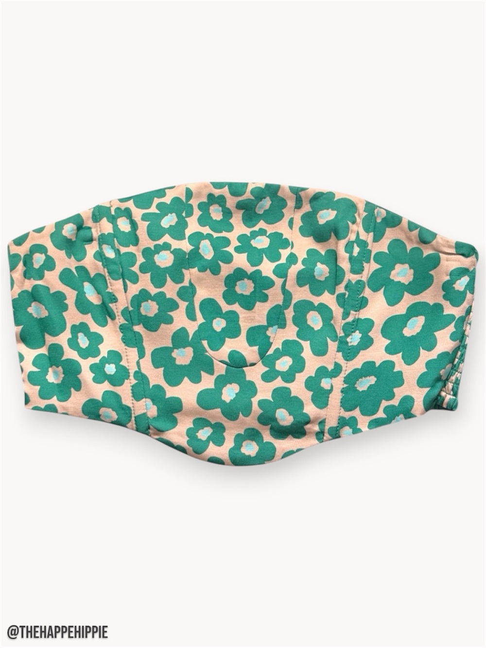 For Love And Lemons Green Floral Crop Top on Cream